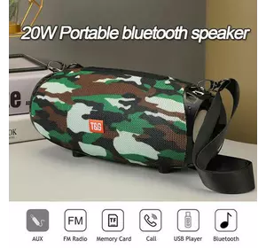 Bluetooth-колонка TG534, з функцією speakerphone, радіо, camouflage
