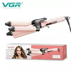 Плойка три хвилі VGR V-593 для завивки волосся, діаметр 26 мм, 100 Вт