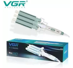Плойка три хвилі VGR V-595 для завивки волосся, діаметр 22 мм, 90 Вт