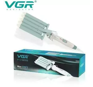 Плойка п'ять хвиль VGR V-597 для завивки волосся, діаметр 30 мм, 90 Вт