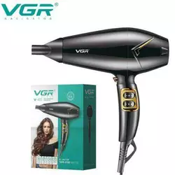 Фен для сушіння та укладання волосся VGR V-423, Professional, Powerful, 1800-2200 Вт