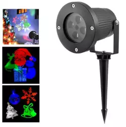 Світлодіодний лазерний проектор 326-2, 12 зображень, 2 кронштейни, Waterproof