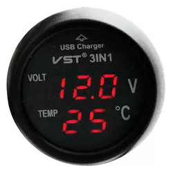 Термометр-вольтметр VST-706-1, кр. + USB