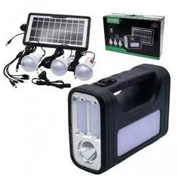 Портативна сонячна станція BL-80172, Power Bank, Li-Ion акумулятор, сонячна батарея, ЗУ 220V, Box