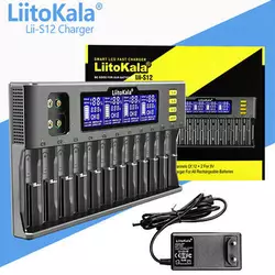 Зарядний пристрій LiitoKala Lii-S12, 12x26700/26650/2170/0 18650/AA/9V
