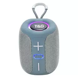 Bluetooth-колонка TG658 з RGB ПІДСВІЧУВАННЯМ, speakerphone, радіо, grey
