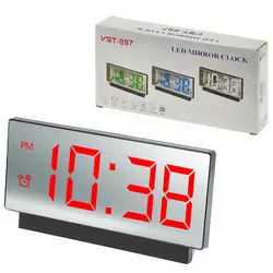 Годинник мережевий VST-897-1, червоний, температура, USB Годинник мережевий VST-897-1, червоний, температура, USB