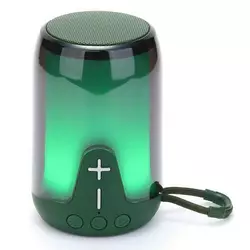 Bluetooth-колонка TG652 з RGB ПІДСВІЧУВАННЯМ, speakerphone, радіо, green