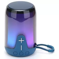 Bluetooth-колонка TG652 з RGB ПІДСВІЧУВАННЯМ, speakerphone, радіо, blue
