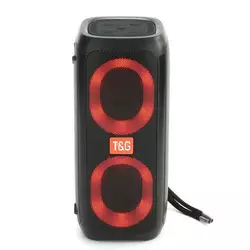 Bluetooth-колонка TG333 з RGB ПІДСВІЧУВАННЯМ, speakerphone, радіо, black