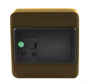 Годинник мережевий VST-872S-4 зелений, (корпус коричневий) температура, вологість, USB