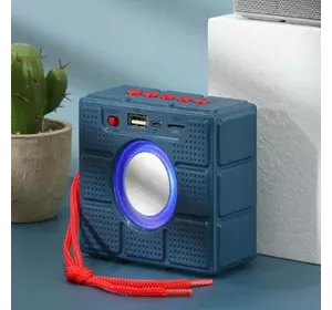 Bluetooth-колонка TG311с RGB ПІДСВІТКОЮ, speakerphone, радіо, blue