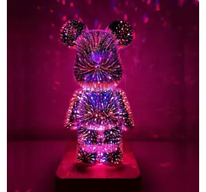Нічник 3D Bearbrick Ведмедик KX197 8 кольорів, RGB+Warm Light Нічник 3D Bearbrick Ведмедик KX197 8 кольорів, RGB+Warm Light