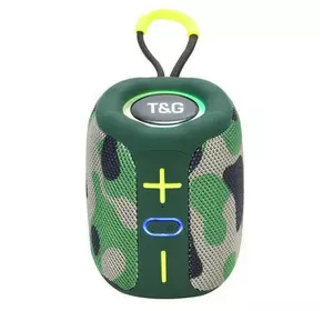 Bluetooth-колонка TG658 з RGB ПІДСВІТКОЮ, speakerphone, радіо, camouflage