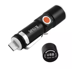 Ліхтар Police 616-XPE, Li-Ion акумулятор, затискач, zoom, ЗУ USB