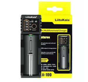 Зарядний пристрій LiitoKala Lii-100B, 1xААА/АА/14500/16340/18650