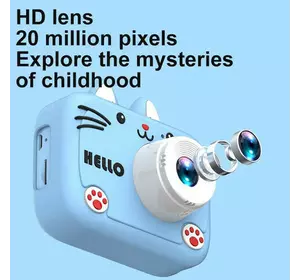 Дитячий фотоапарат X900 Cat, blue
