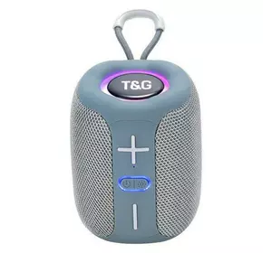 Bluetooth-колонка TG658 з RGB ПІДСВІЧУВАННЯМ, speakerphone, радіо, grey