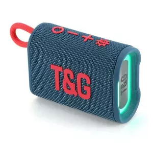 Bluetooth-колонка TG396 з RGB ПІДСВІЧУВАННЯМ, speakerphone, радіо, blue