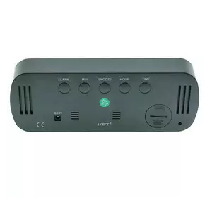 Годинник мережний VST-895Y-4, зелений, температура, USB