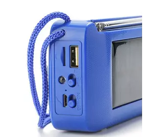 Bluetooth-колонка TG368, speakerphone, радіо, сонячна батарея, blue