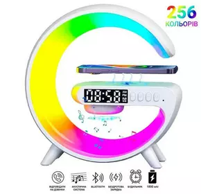 Light Sound Machine G63, RGB нічник, годинник, бездротова зарядка, Bluetooth колонка