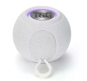Bluetooth-колонка TG337 з RGB ПІДСВІЧУВАННЯМ, speakerphone, радіо, white