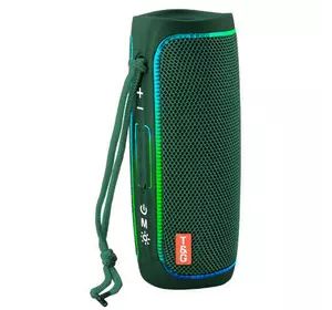 Bluetooth-колонка TG288 з RGB ПІДСВІЧУВАННЯМ, speakerphone, радіо, green