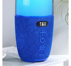Bluetooth-колонка TG644 з RGB ПІДСВІЧУВАННЯМ, speakerphone, радіо, blue