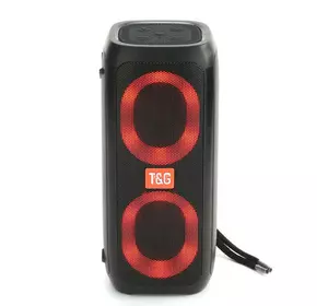 Bluetooth-колонка TG333 з RGB ПІДСВІЧУВАННЯМ, speakerphone, радіо, black
