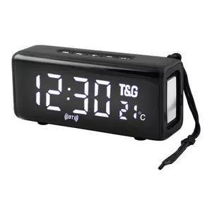 Bluetooth-колонка TG174, speakerphone, радіо, PowerBank, годинник, термометр, black